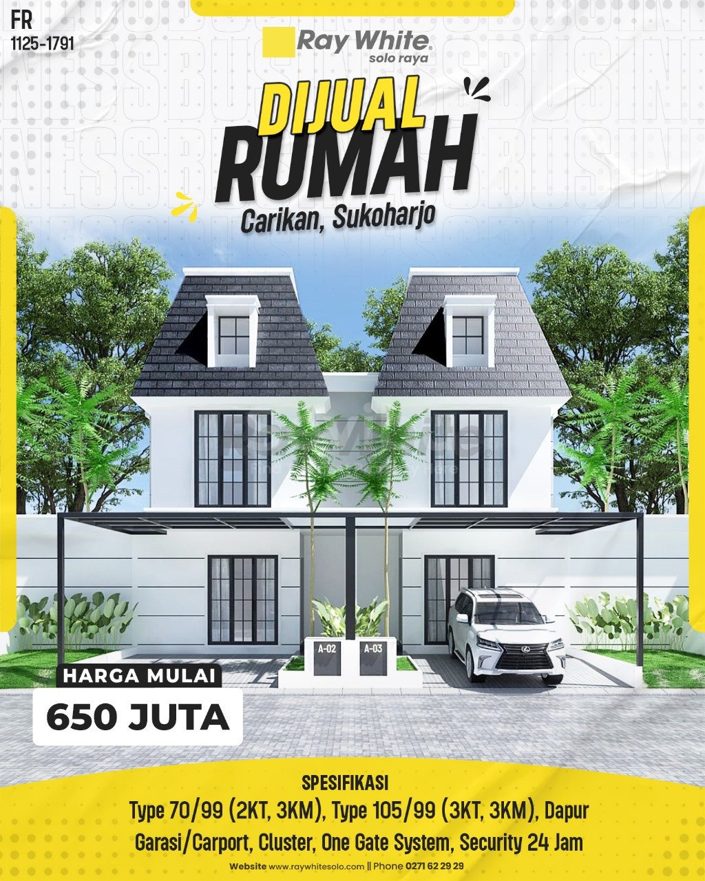 1791. Fredy-Rumah Jual Carikan Sukoharjo Sukoharjo. MOU. HRg 650 Juta