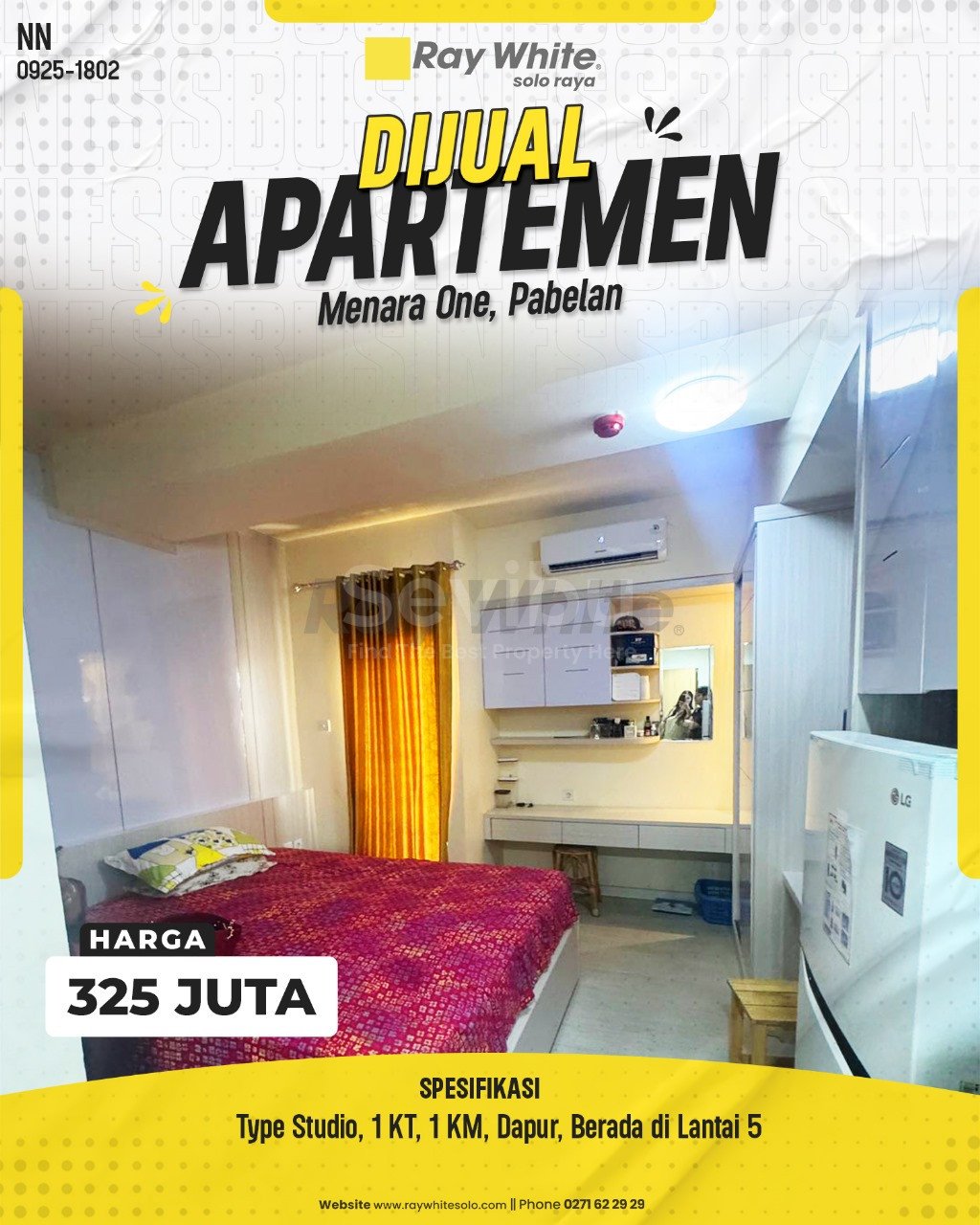 1802. Nanik-ApartemenJual Menara One Pabelan Kartasura Sukoharjo. HRg 325 Juta (pralisting)