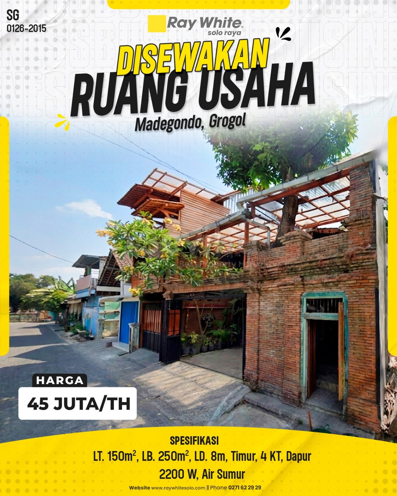 2015. Sugiman-Ruko Sewa Dk. Babadan Madegondo Grogol Sukoharjo. HRg 45 Juta per th(pralisting)