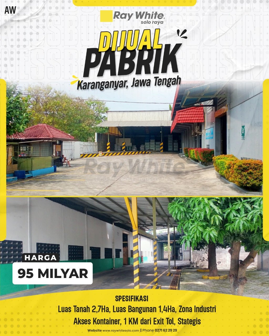 AWan-Pabrik jual karanganyar. HRg 95M (non listing)