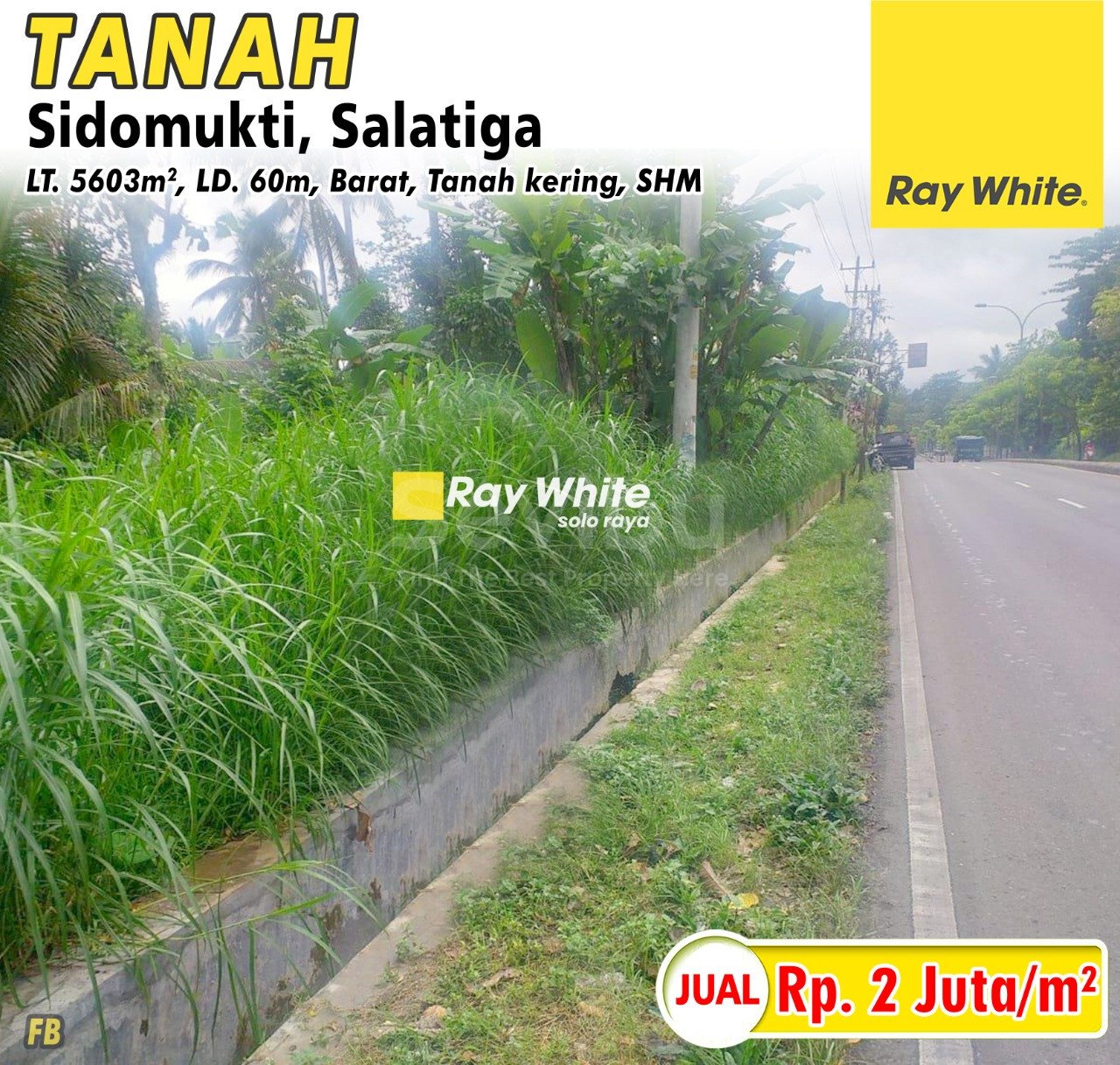 FEbina-Tanah jual Warak Dukuh Sidomukti Salatiga. HRg 2Jt per m2 (pra listing)