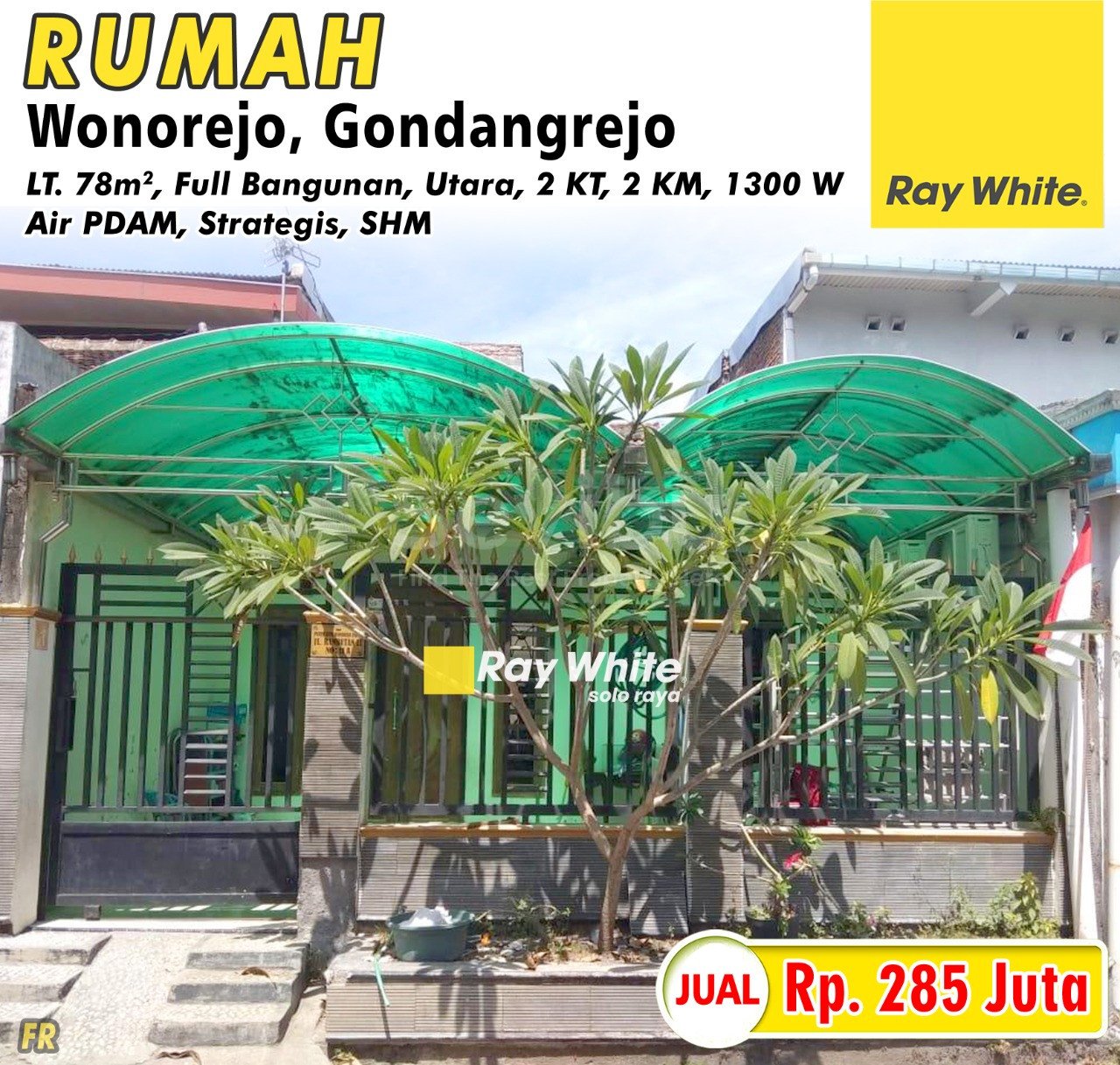 FRedy-Ruamh jual wonorejo gondangrejo karanganyar. Hrg 285Jt