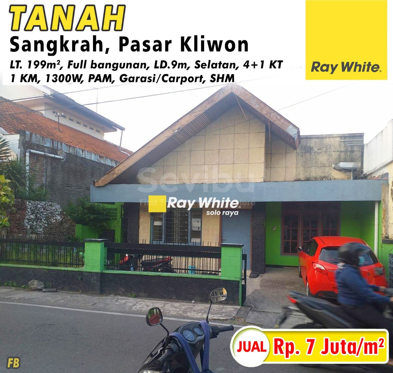 Febina-Tanah jual jl. sungai inderagiri sangkrah pasar kliwon surakarta. SHM 444. Hrg 7Jt per m2