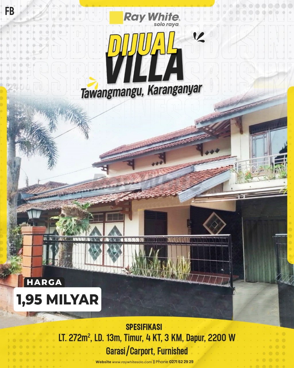 Febina-Villa jual tawangmangu tawangmangu karanganyar. SHM 2006. HRg 2,5M turun jd 1,95M. Grade A