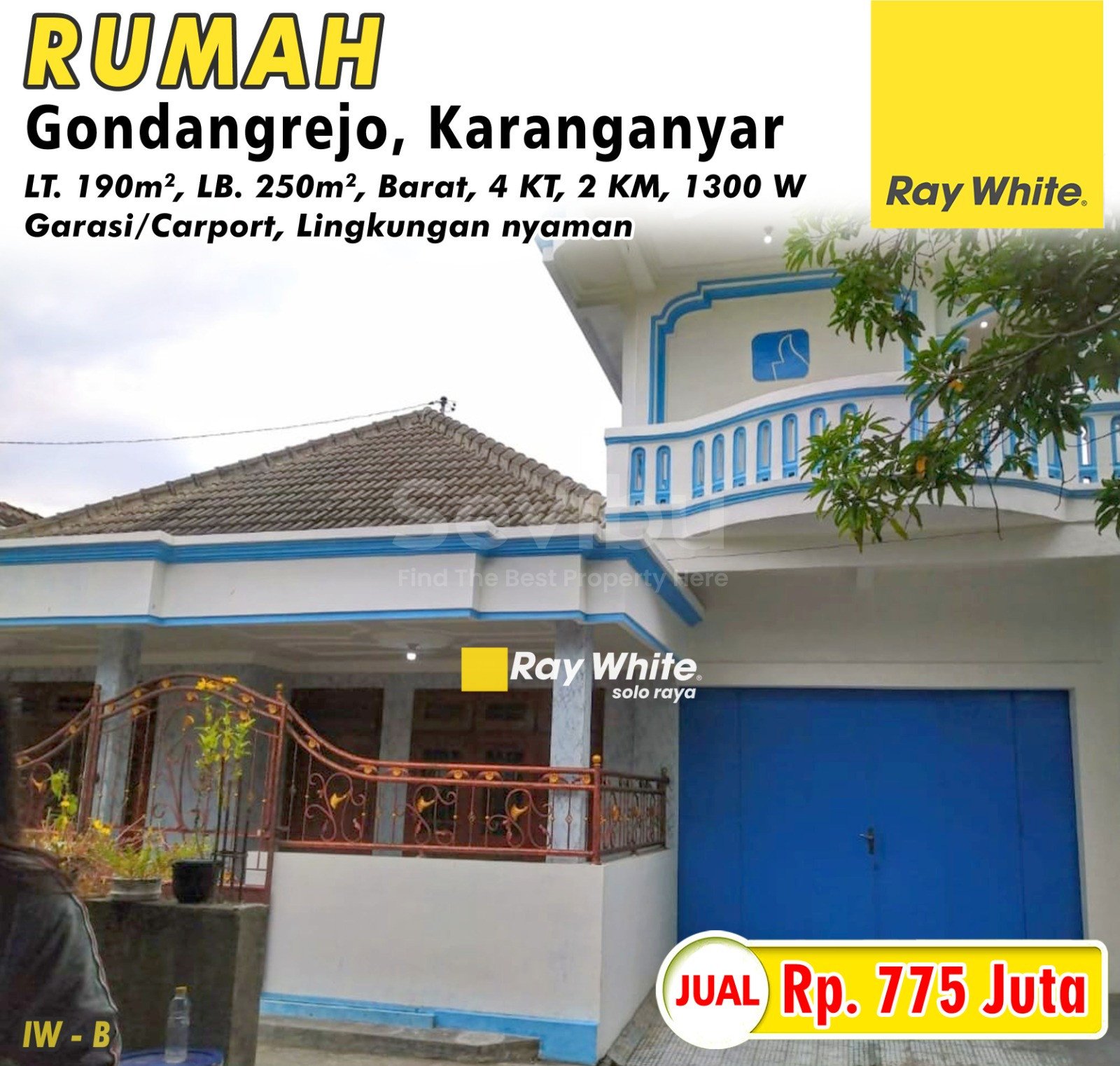 Iwan-Rumah jual kalioso tuban gondangrejo karanganyar. Hrg 775Jt. GRade B (pra listing)