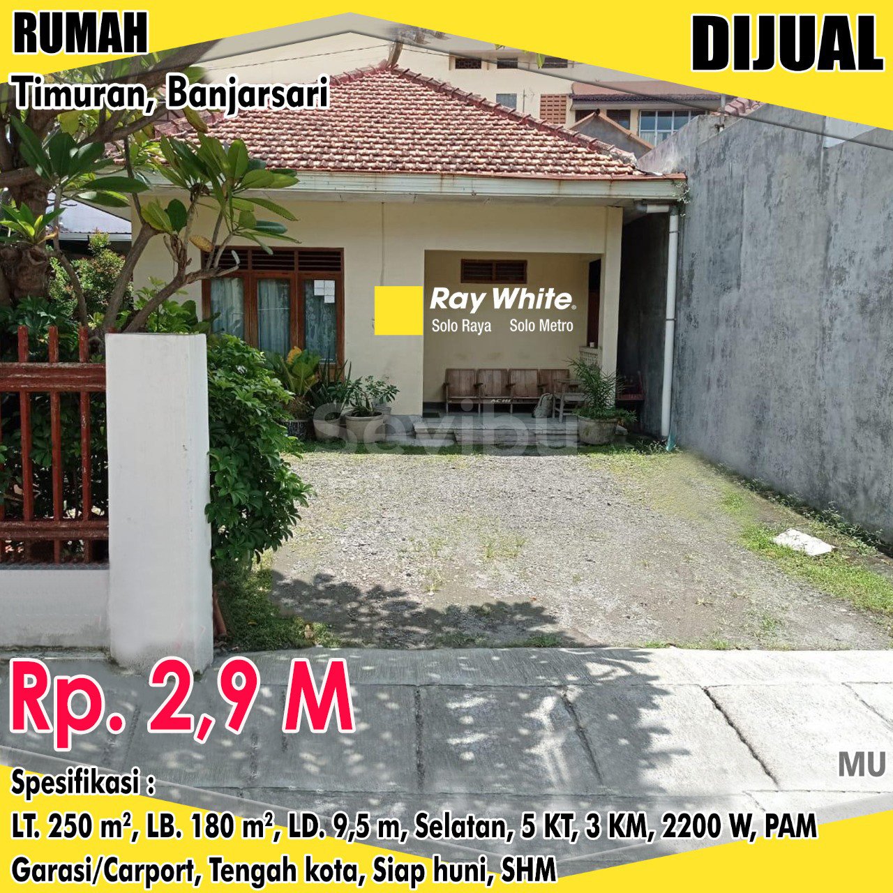 Muhammad-Rumah jual jl. aster timuran banjarsari surakarta. SHM 0701. Hrg 2,9M