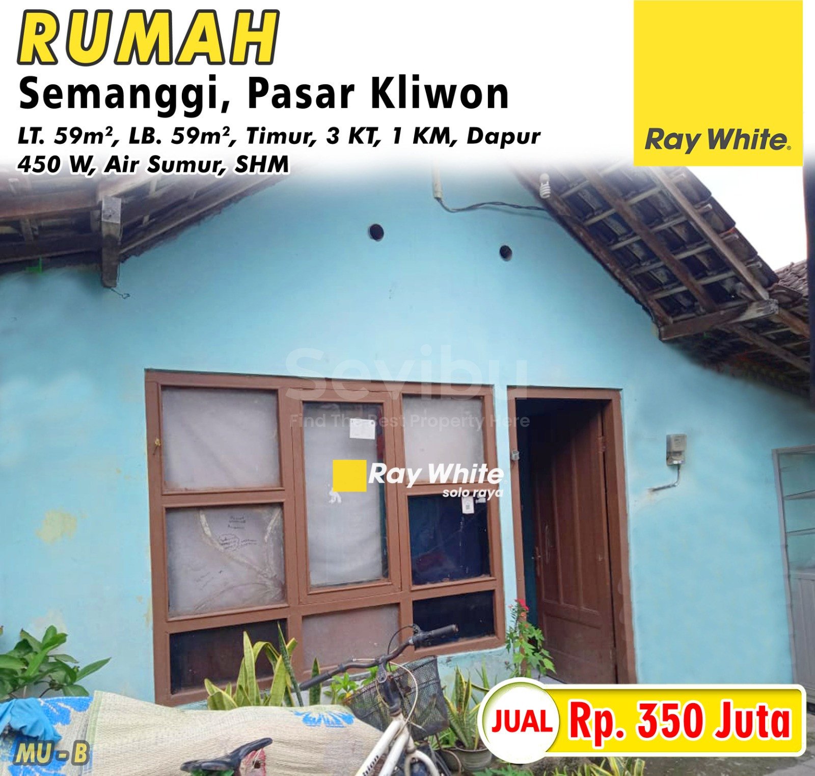 Muhammad-Rumah jual semanggi pasar kliwon surakarta. SHM 4820. HRg 350Jt. Grade B