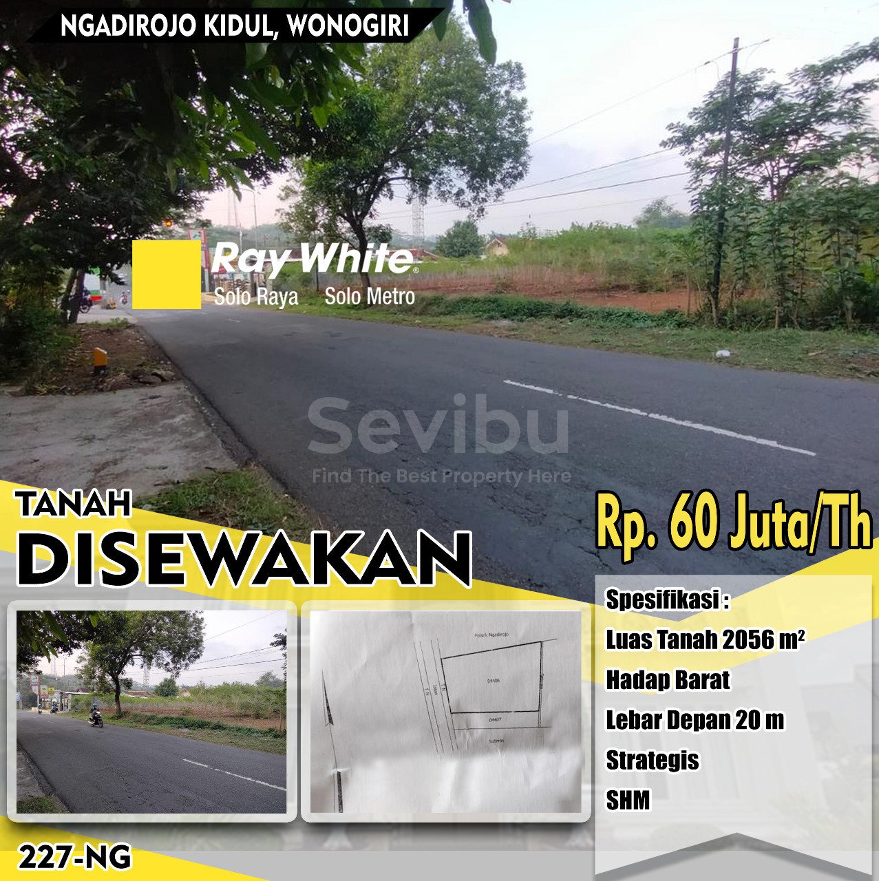 Nanang-Tanah sewa ngadirojo kidul ngadirojo wonogiri. Hrg 60jt per th (pra listing)