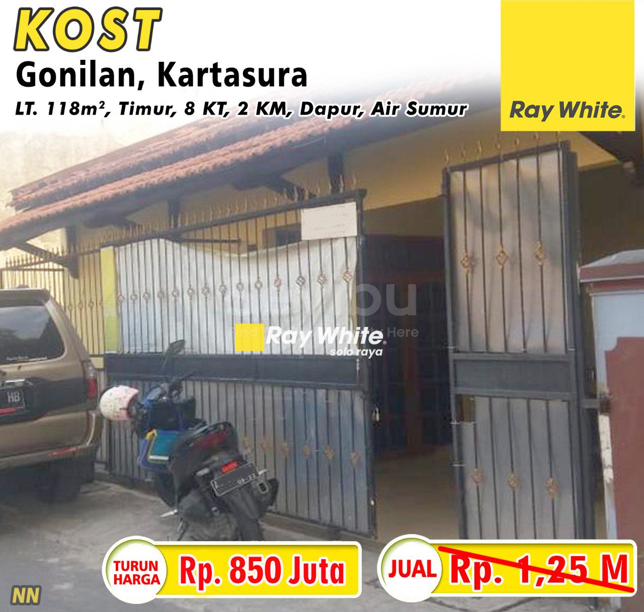 Nanik-Kost jual jl. rajawali gonilan pabelan kartasura sukoharjo. Hrg 1,25M turun jd 850Jt
