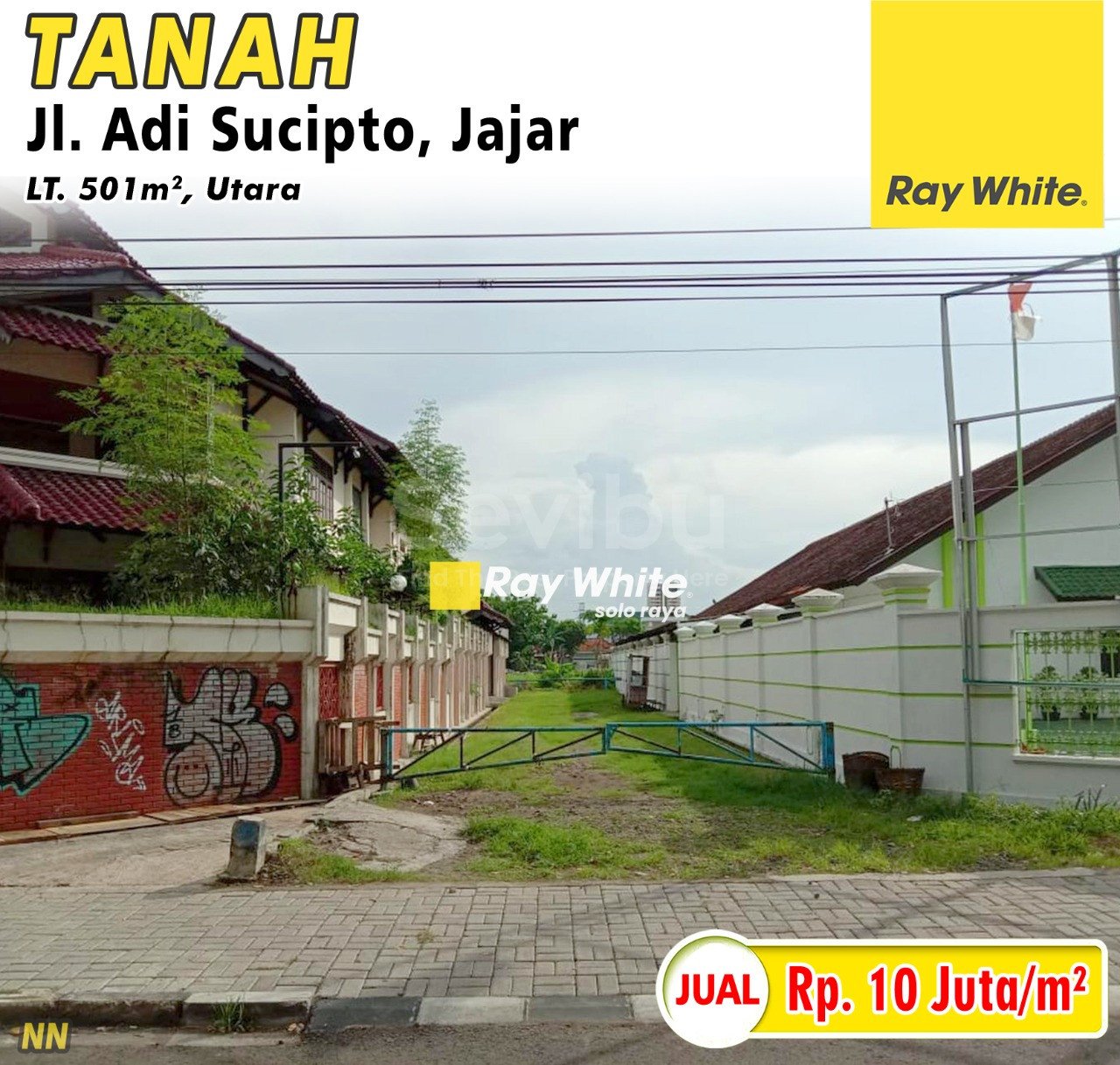 Nanik-Tanah jual jl. adi sucipto jajar laweyan surakarta. Hrg 10Jt per m2