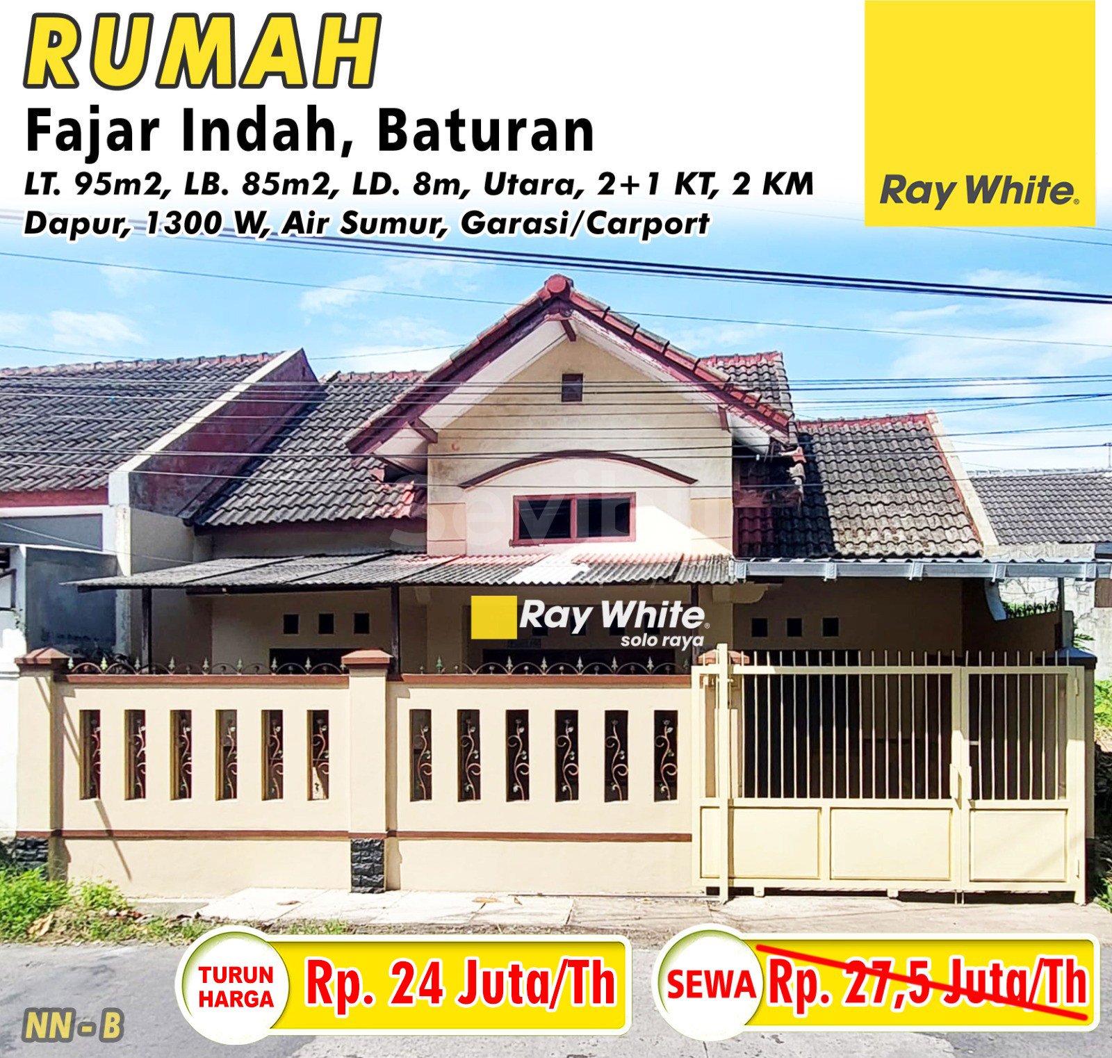 Nanik-rumah sewa fajar indah baturan colomadu karanganyar. Hrg 23jt per th revisi jd 27,5Jt per th