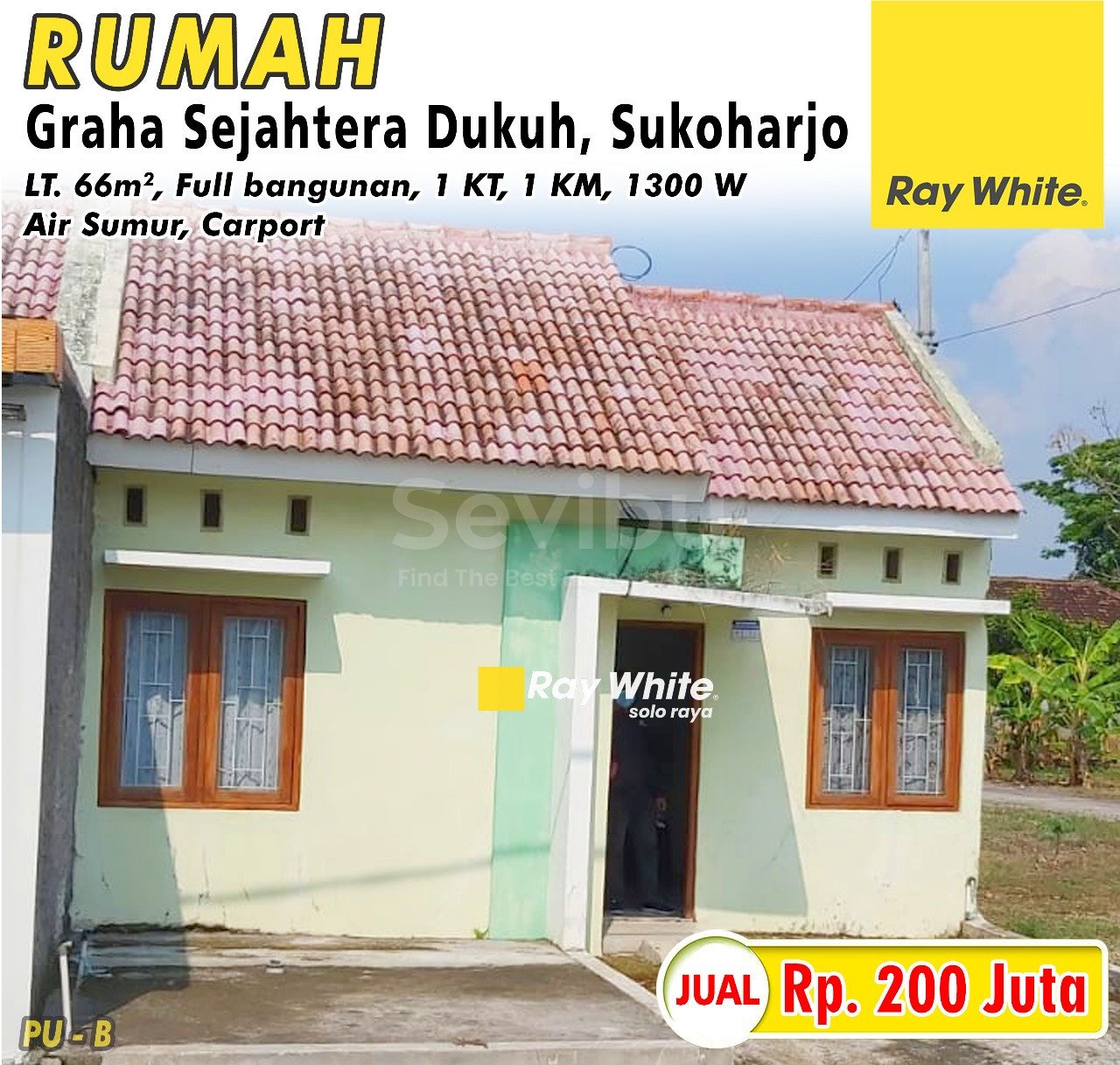 Purwanti-Rumah jual perum graha sejahtera dukuh sukoharjo. HRg 200Jt. Grade B (pra listing)
