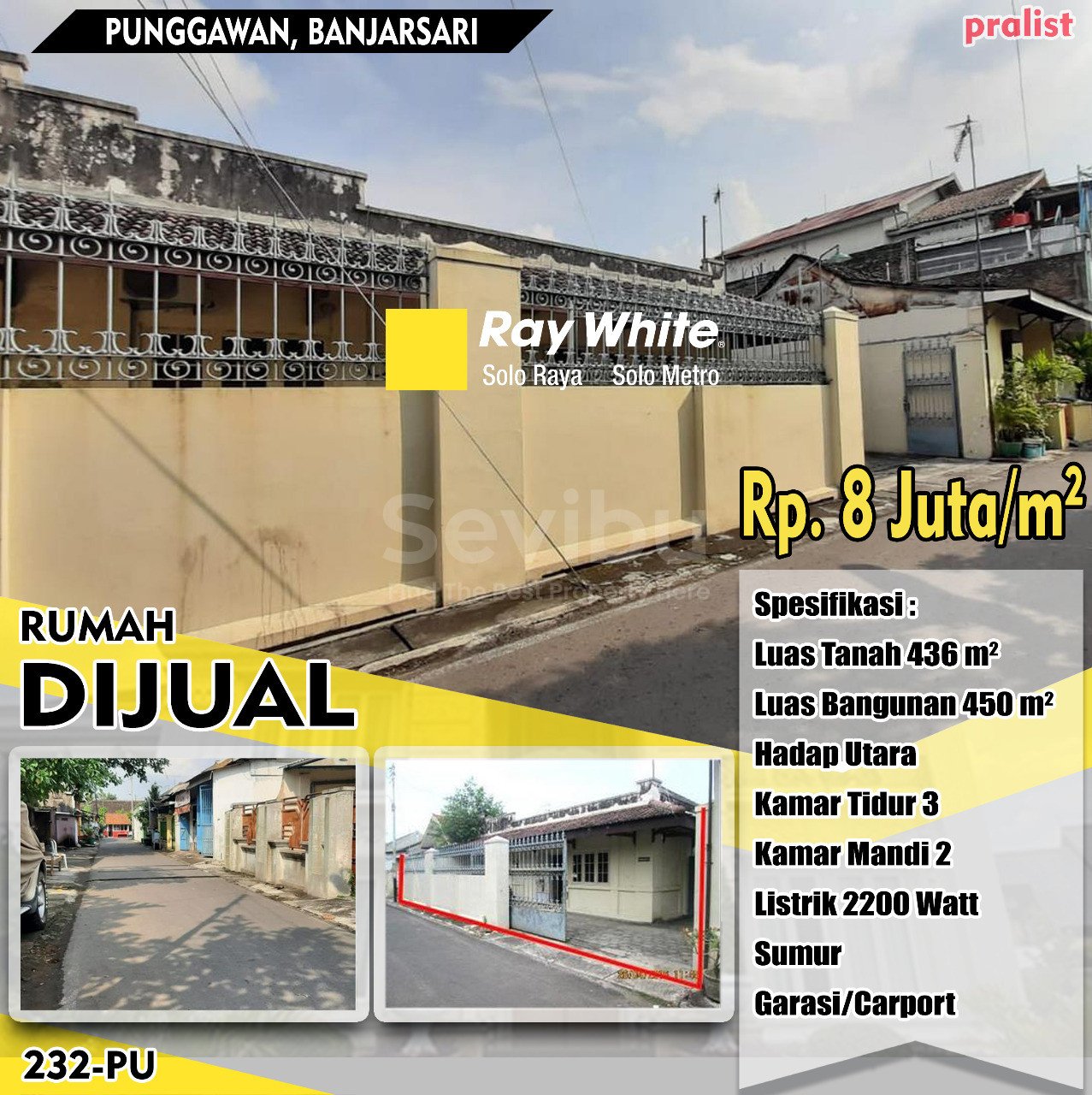 Purwanti-Rumah jual punggawan banjarsari surakarta. Hrg 8jt per m2 (pra listing)