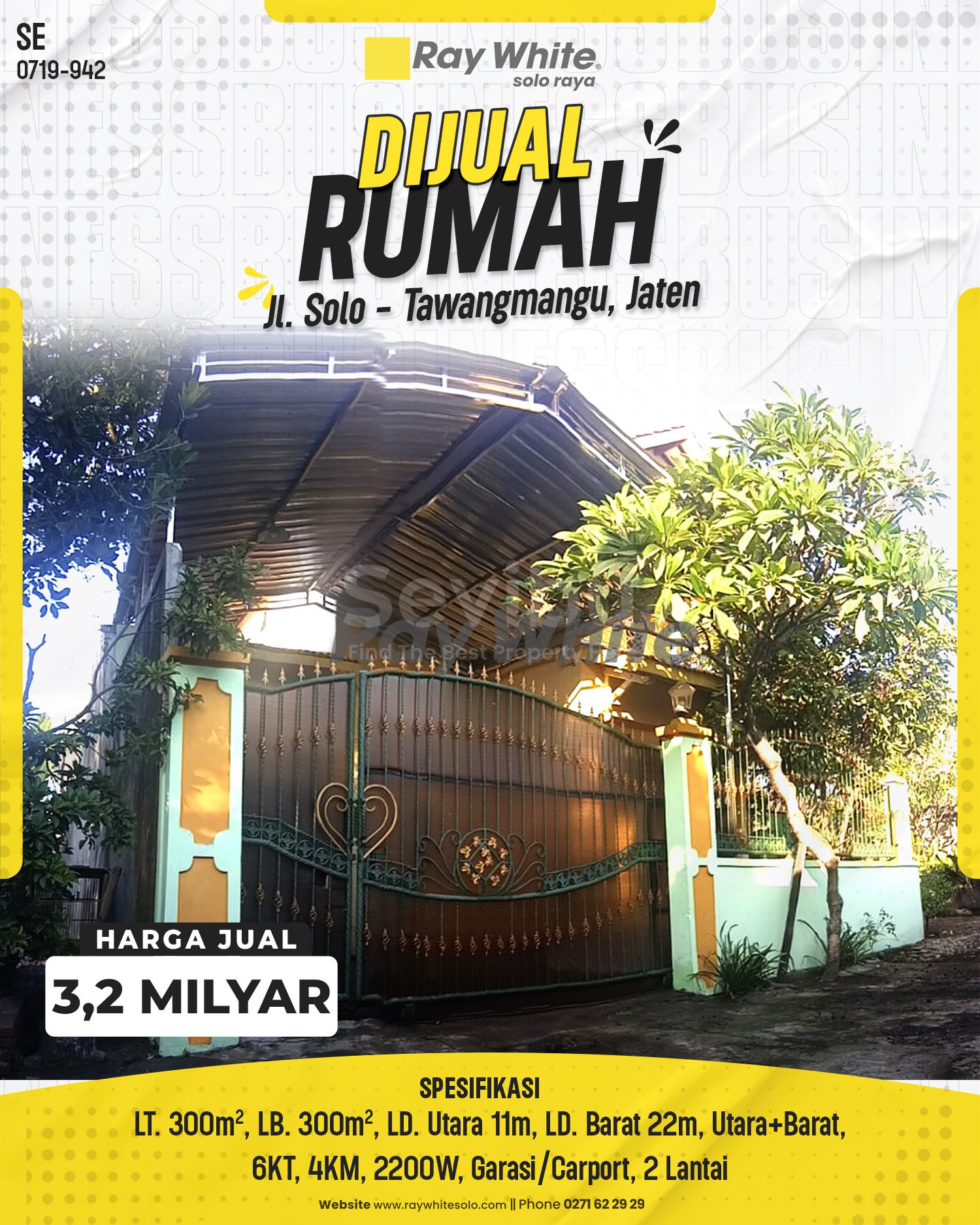 Searle-Rumah jual Jl. Solo tawangmangu Jaten karanganyar. Hrg 2,25M revisi jd 3,2M