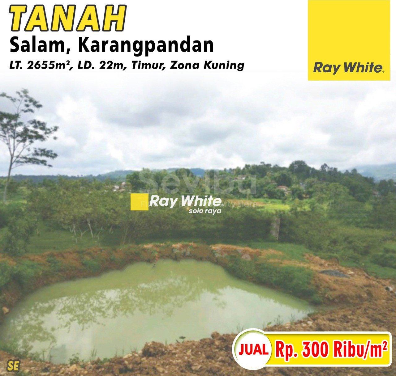 Searle-Tanah jual salam karangpandan karanganyar. HRg 25Rb per m2 revisi jadi 300rb per 2m