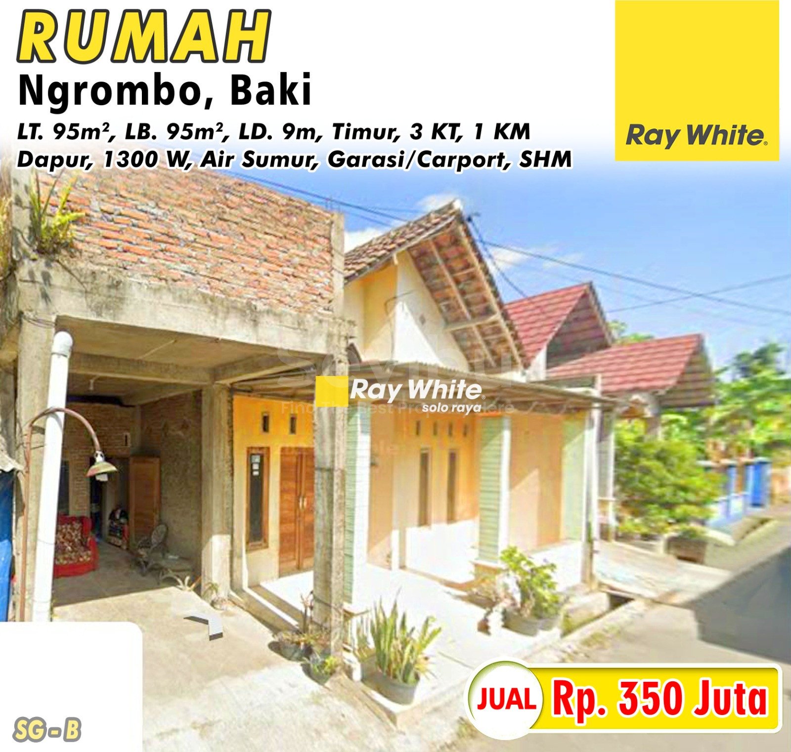 Sugiman-Rumah jual pundung lor ngrombo baki sukoharjo. SHM 2021. Hrg 350Jt. Grade B