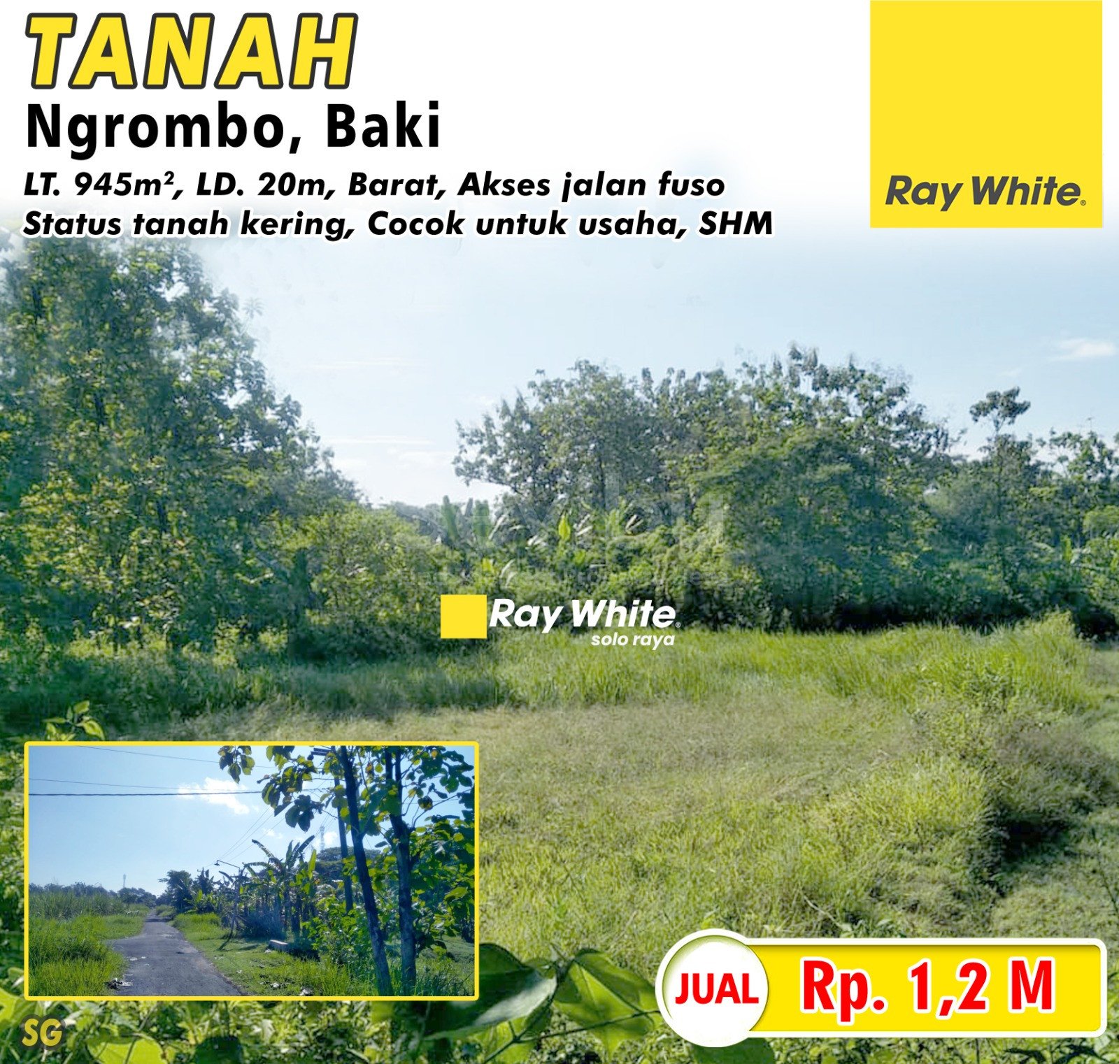 Sugiman-Tanah jual pundung kidul ngrombo baki sukoharjo. SHM 1243. Hrg 1,2M