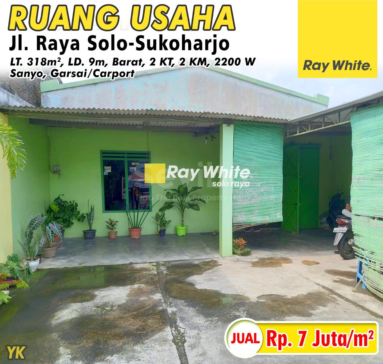 Yanik-Ruang usaha jl. raya solo sukoharjo pandeyan grogol sukoharjo. Hrg 7Jt per m2 (pra listing)