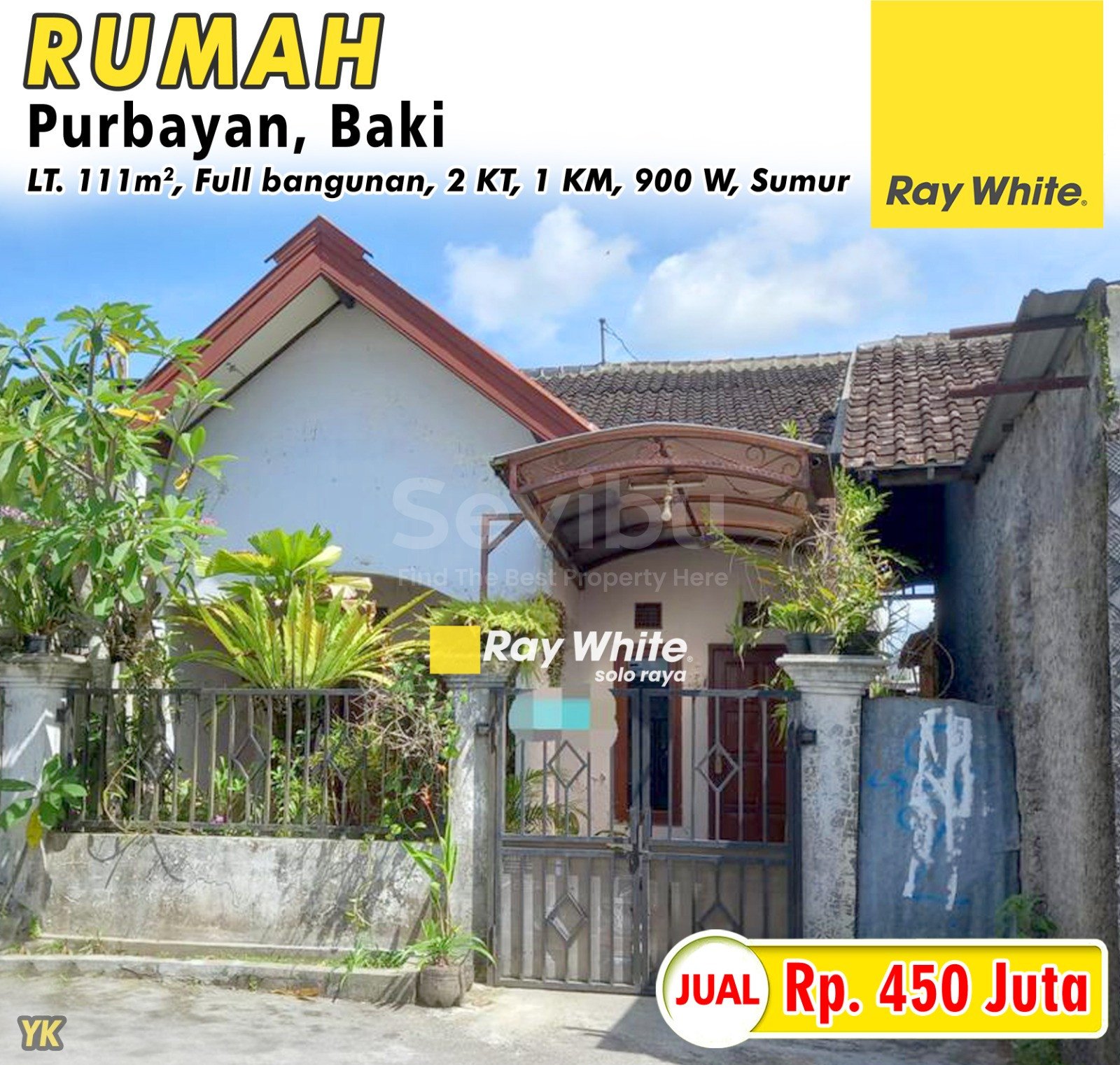 Yanik-Rumah jual purbayan baki sukoharjo. HRg 450Jt (pra list)