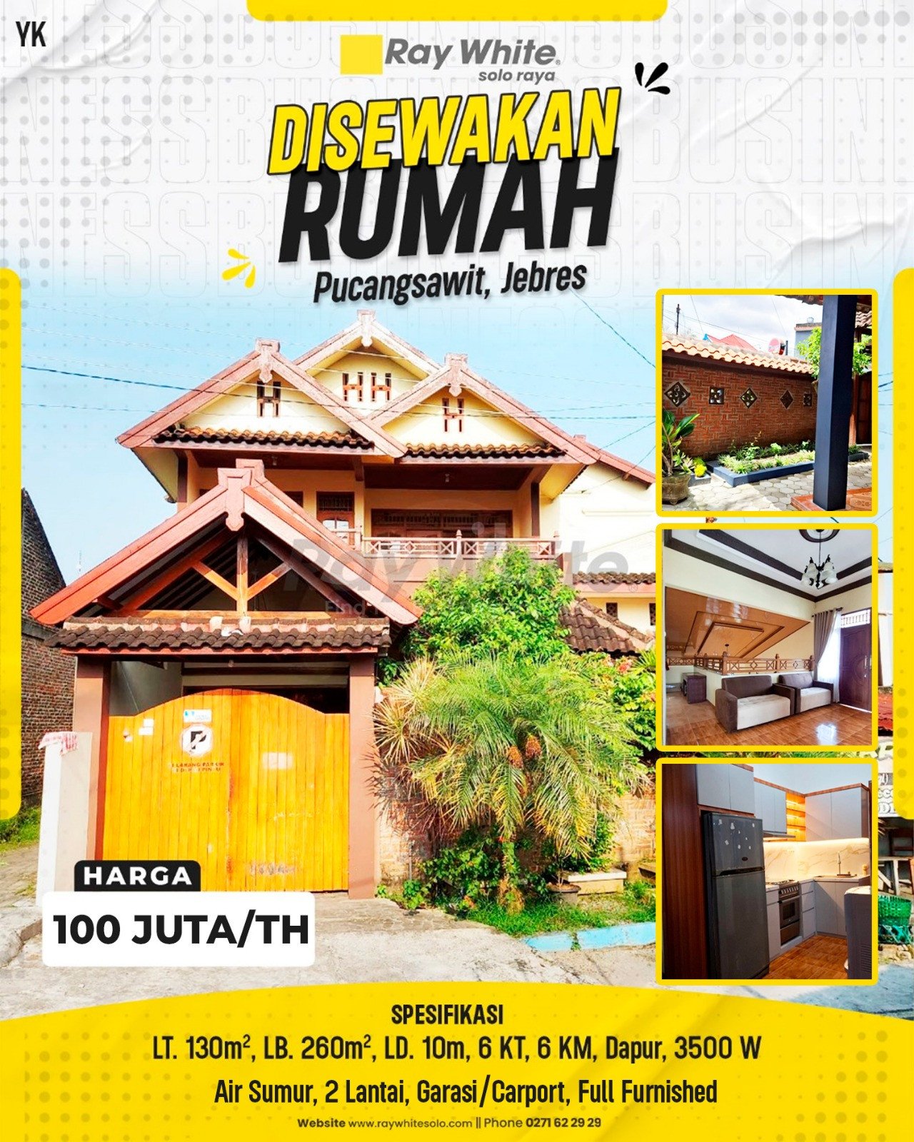 Yanik-Rumah sewa pucangsawit jebres surakarta. HRg 65Jt per th revisi jd 100Jt per th (Pra listing)