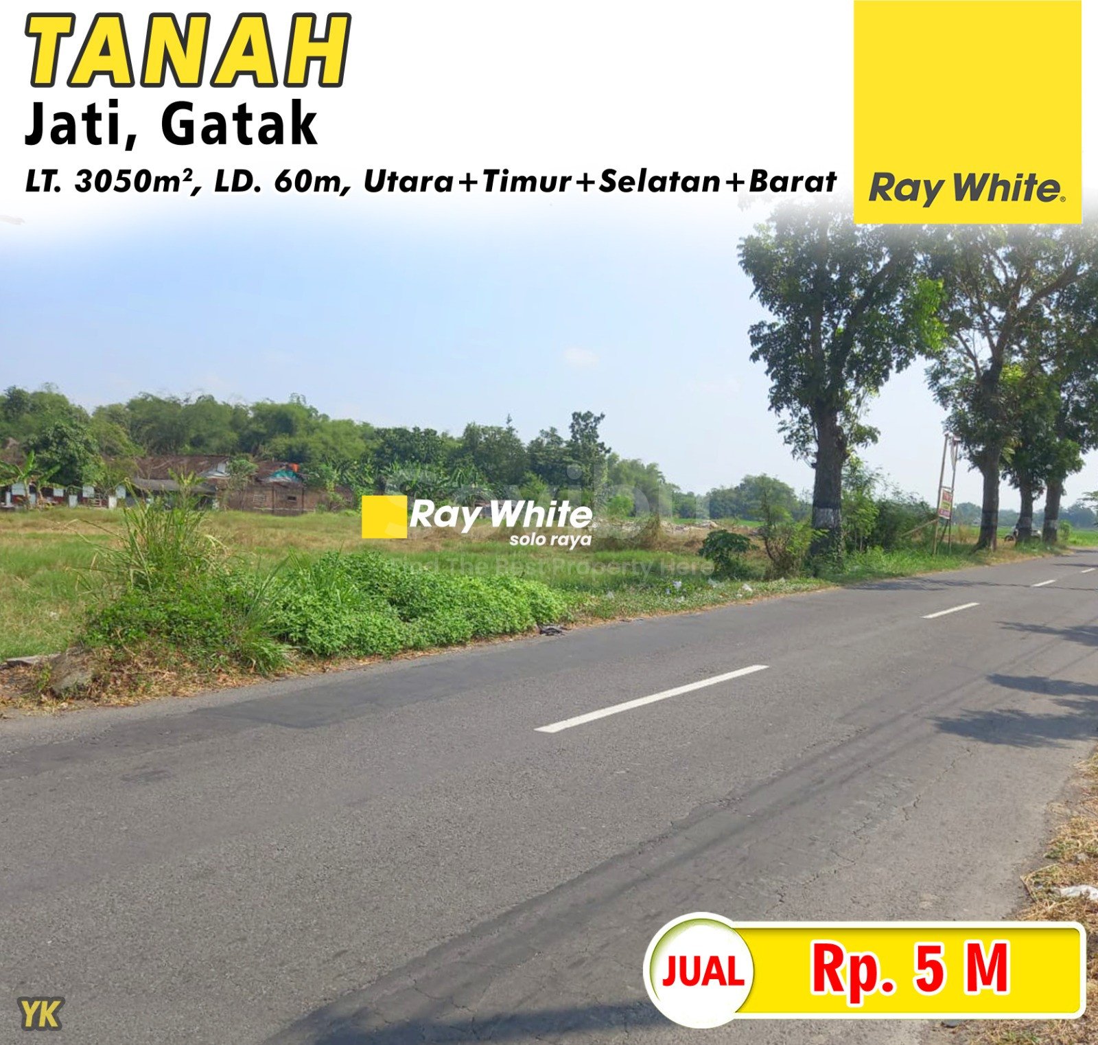 Yanik-Tanah jual jati gatak sukoharjo. HRg 5M (pra listing)