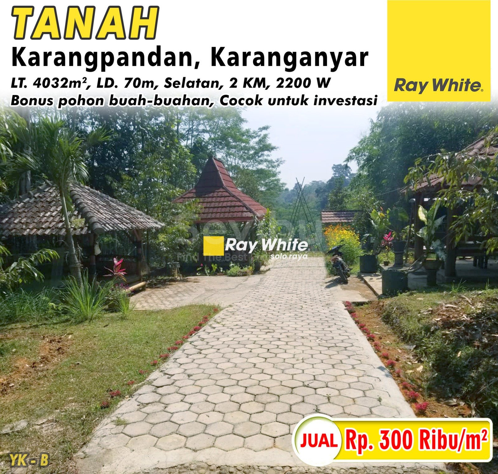 Yanik-Tanah jual ngemplak karangpandan karanganyar. Hrg 300Rb per m2. Grade B (pra listing)