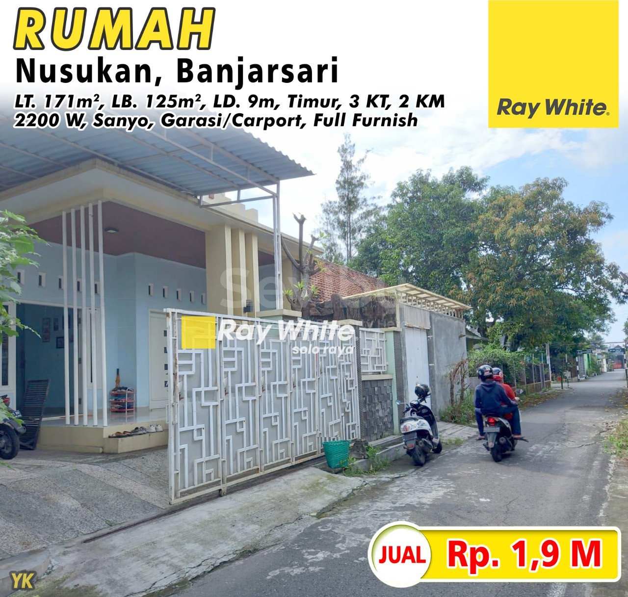 Yanik-rumah jual nusukan banjarsari surakarta. Hrg 1,9M (pra listing)
