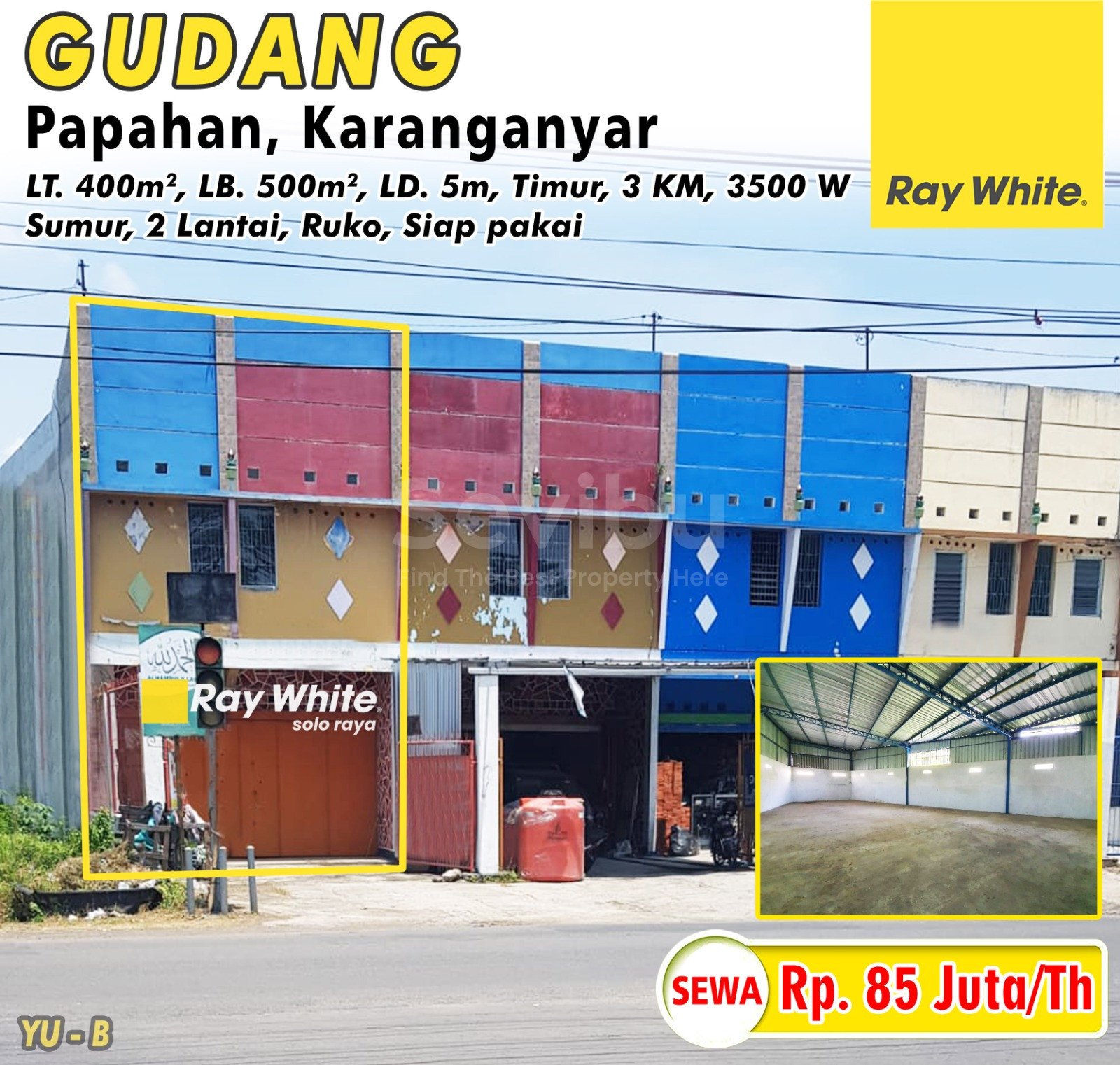 Yuniar-Gudang sewa papahan karanganyar. HRg 85Jt per th (pra listing)