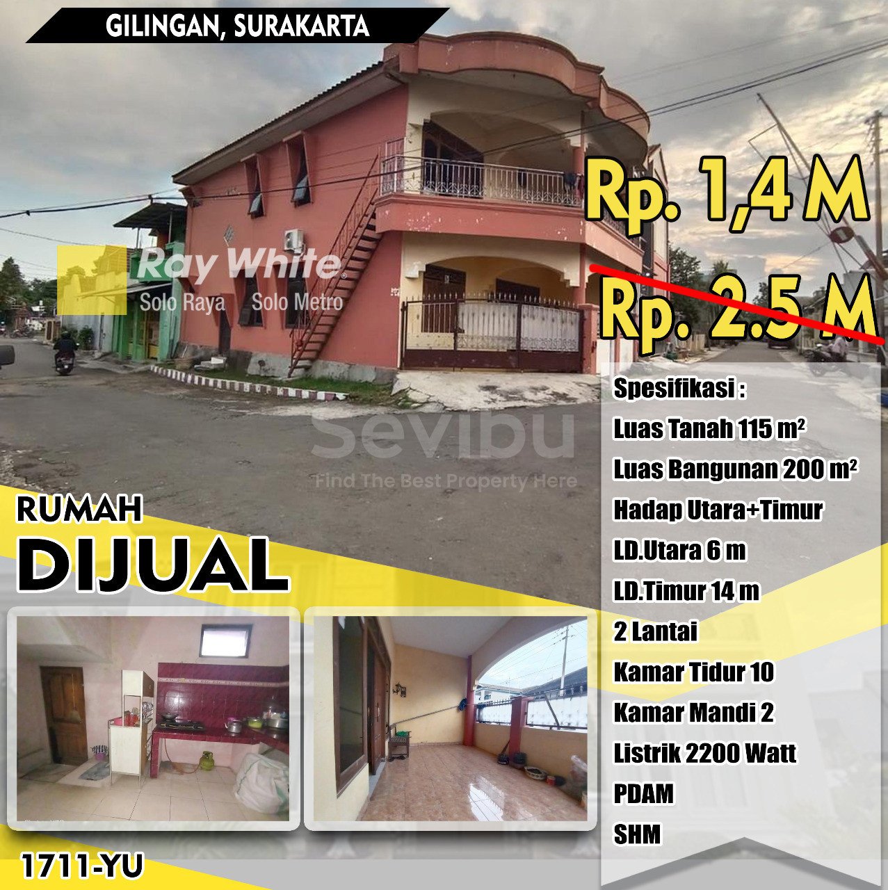 Yuniar-Rumah jual ngemplak rejosari gilingan banjarsari surakarta. SHM 2912. Hrg 2,5M turun jadi 1,4M