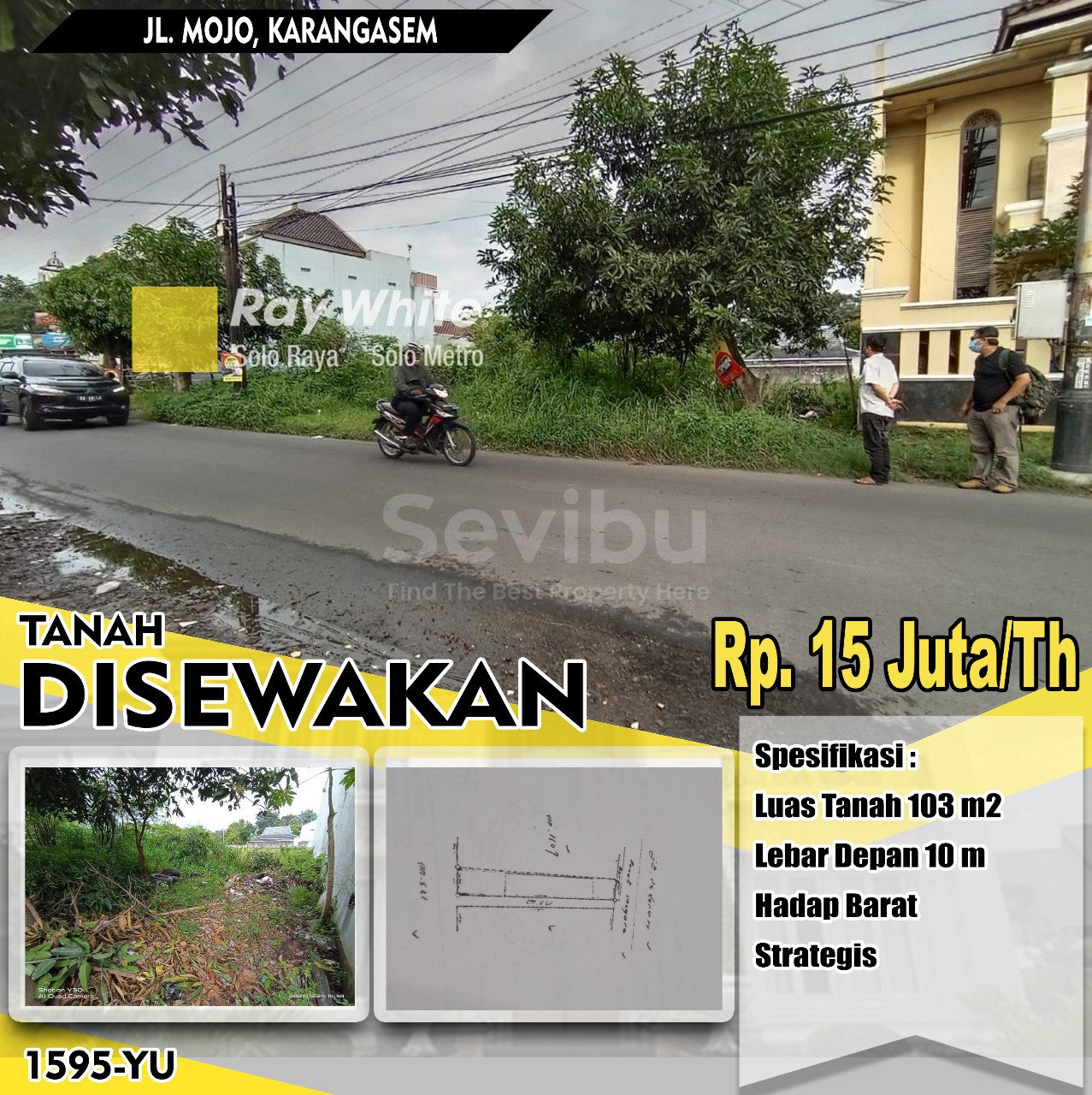 Yuniar-Tanah sewa jl. mojo karangasem tipes serengan surakarta. SHM 1110. Hrg 15jt per th