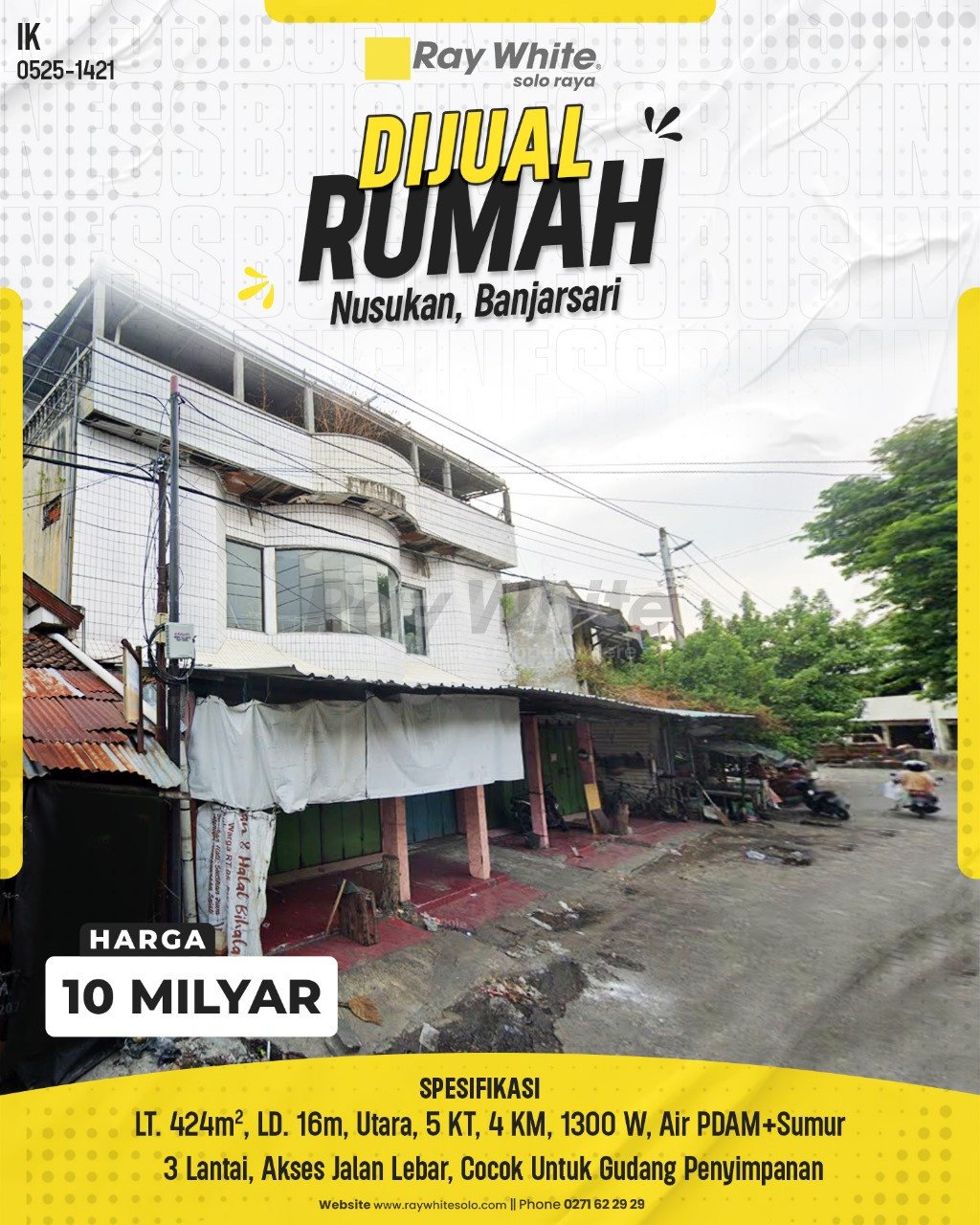 1421. Ika-Rumah Jual Jl. Majapahit Utara Nusukan Banjarsari Surakarta. HRg 10 Milyar(pralisting)