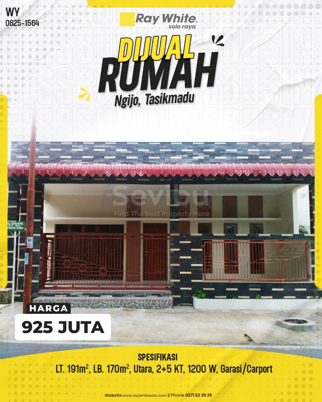 1564. Wahyu-Rumah Jual Gg. Wora-Wari Ngijo Tasikmadu Karanganyar. HRg 925 Juta (pralisting)