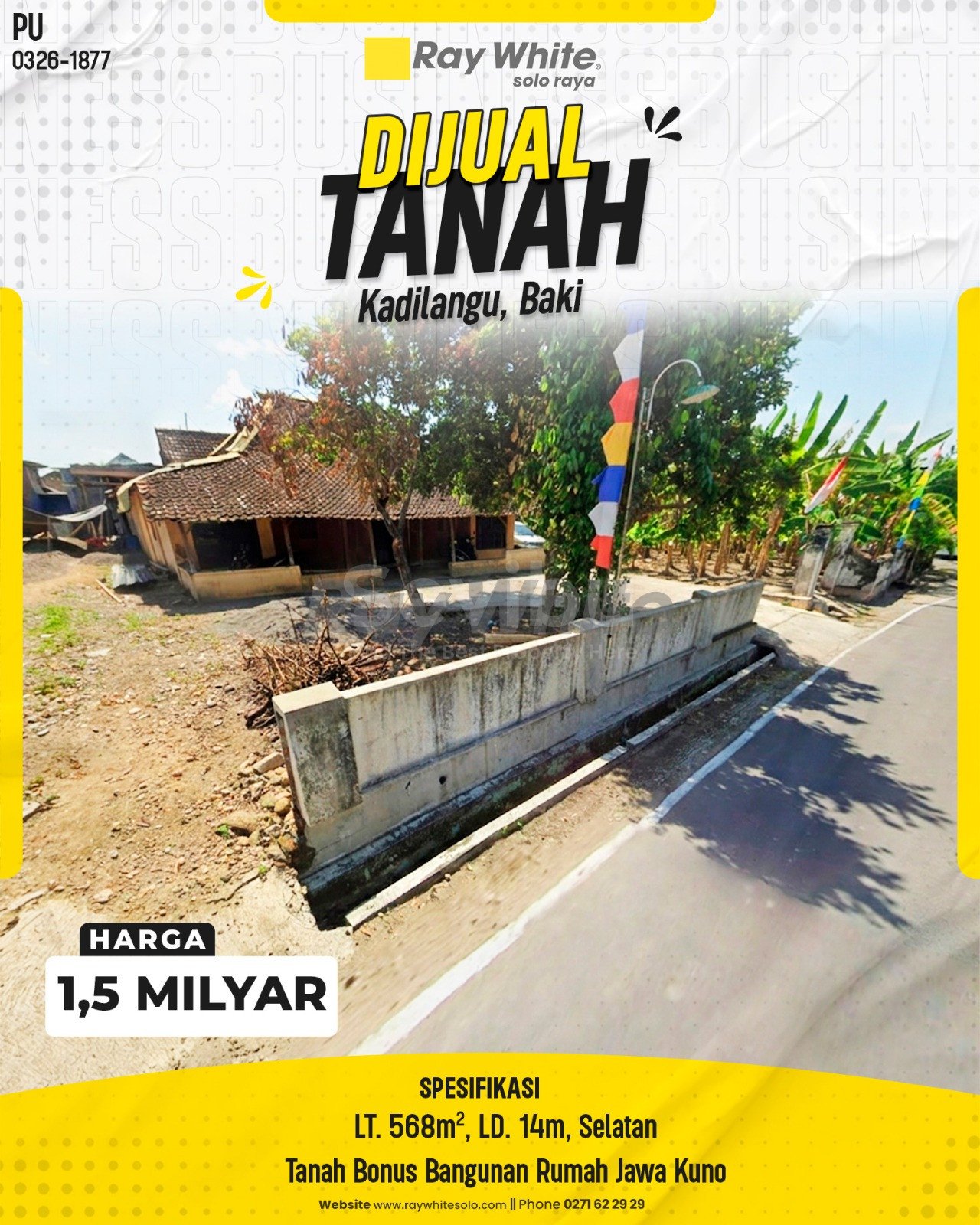 1877. Purwanti-Rumah Jual Kadilangu Kadilangu Baki Sukoharjo. SHM . HRg 1,9 Milyar