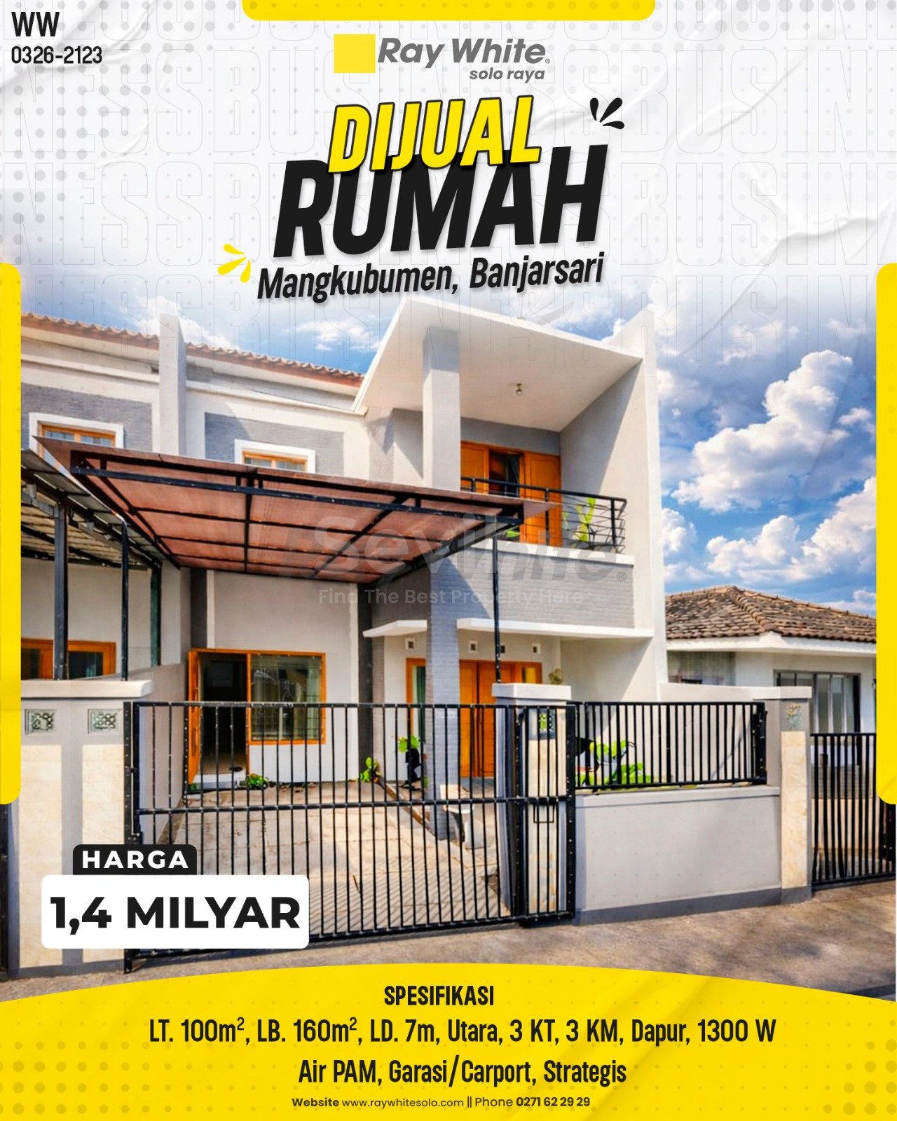 2123. Winny-Rumah Jual Turisari Mangkubumen Banjarsari Surakarta. HRg 1,4 Milyar(pralisting)
