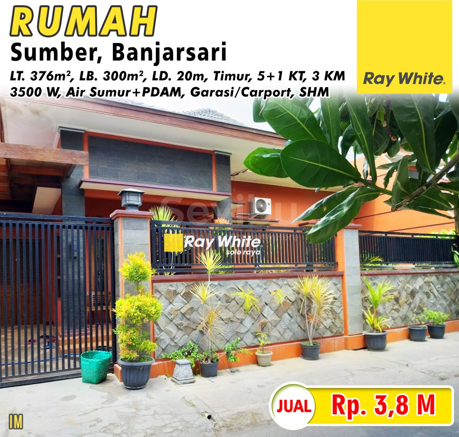 Imam- Rumah Kutai Sumber Banjarsari Surakarta. SHM 5215,1572,0443. Hrg 4,5M turun jd 3,8M (pra listing)