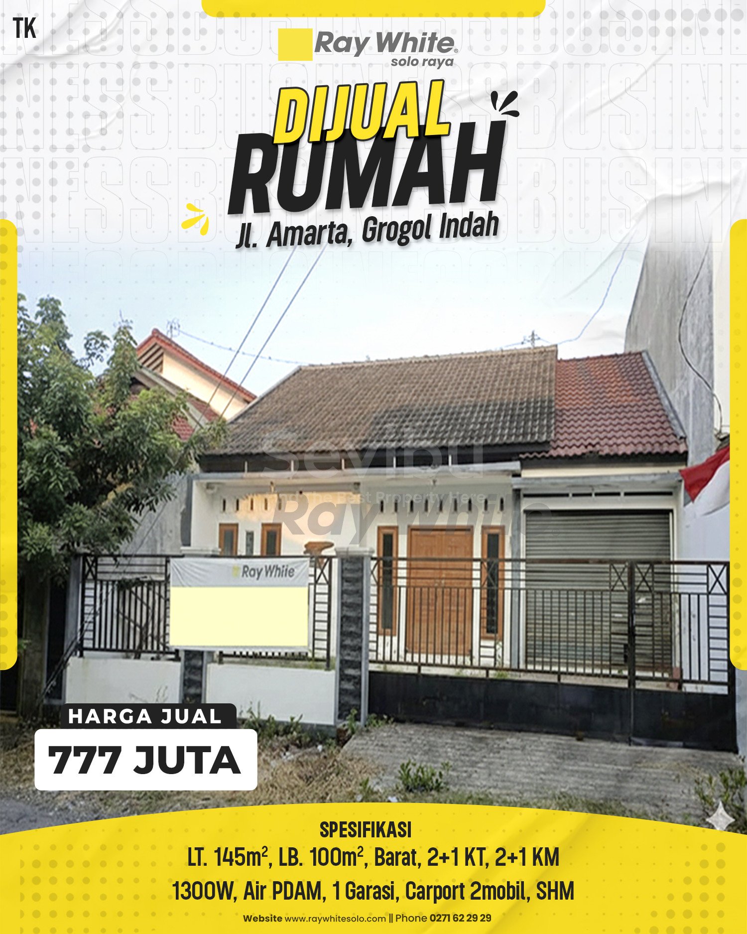 Tatik-Rumah jual jl. amarta grogol indah sukoharjo. HRg 777Jt