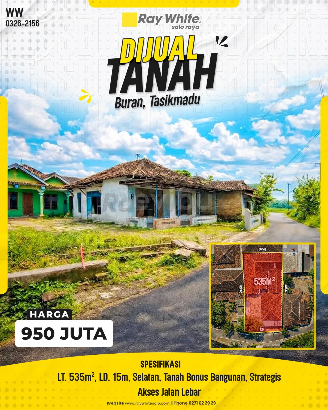 2156. Winny-Tanah Jual Buran Tasikmadu Karanganyar. HRg 950 Juta (pralisting)