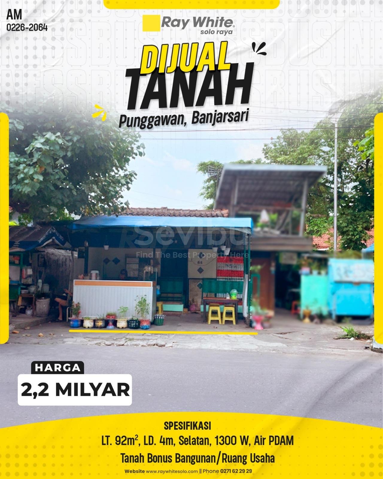 2064.-Amrih-Tanah-Jual-Punggawan-Banjarsari-Surakarta.-HRg-22-Milyarpralisting