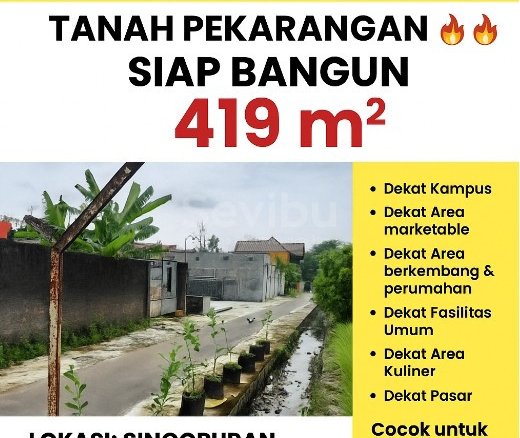 Dijual Tanah Pekarangan Di Lokasi Strategis Area Kartasura