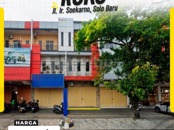 Disewakan Ruko Premium 3 Lantai Strategis Siap Pakai Solo Baru