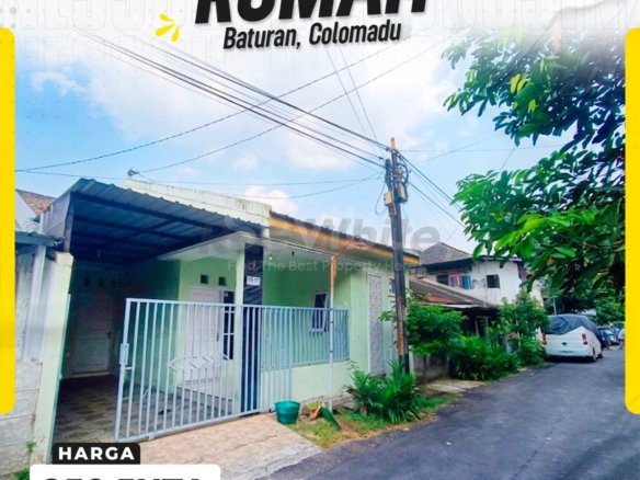 Rumah Minimalis Siap Huni Full Bangunan Hadap Barat di Colomadu
