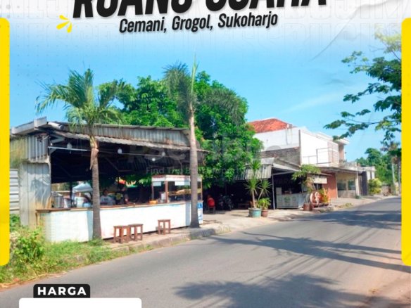 Dijual Ruang Usaha Komersial Strategis di Cemani Grogol