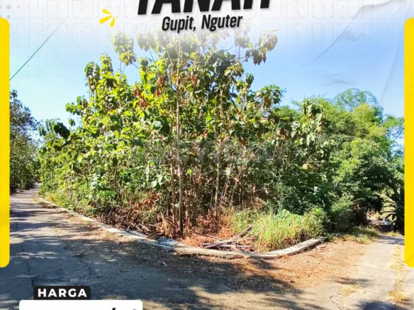 Dijual Tanah Kavling Strategis Lebar Depan 100m di Gupit Nguter