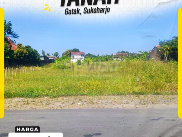 Tanah Datar Strategis Siap Bangun 20m di Gatak Sukoharjo