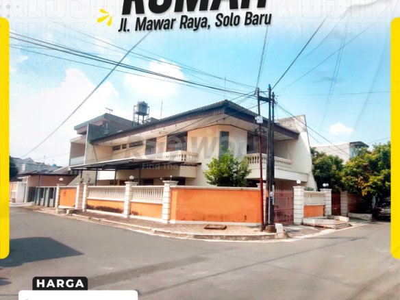 Rumah Mewah LD 10m Hadap Selatan-Barat di Mawar Raya Solo Baru