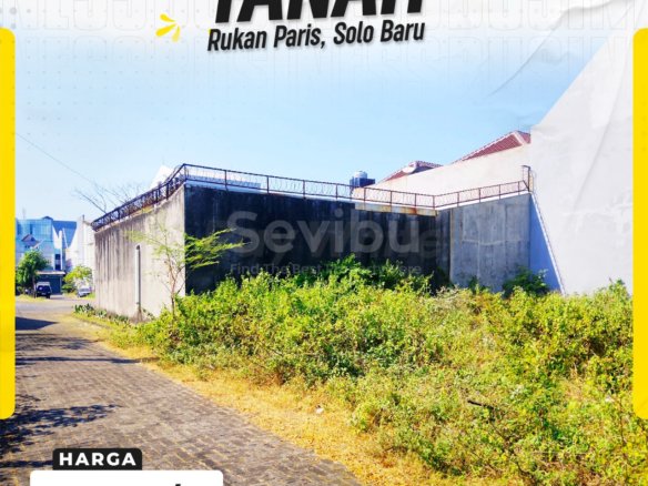Dijual Tanah Luas 160m² LD 8m Hadap Utara Area Rukan Paris solo baru