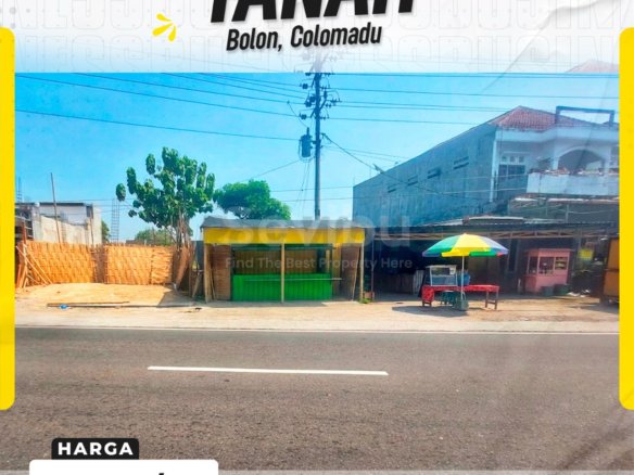 Tanah Komersial Datar Strategis Pinggir Jalan Zona Kuning di Bolon