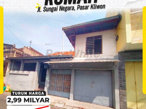 Rumah harga 2,99 M, Luas 380 m2, 8 KT, 6 KM, depan SDN & Pasar Kliwon