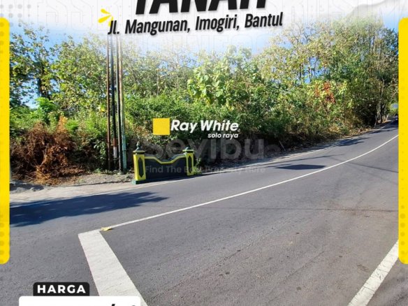 Dijual Tanah Luas 1907m² Hadap Selatan Strategis Jalur Wisata bantul
