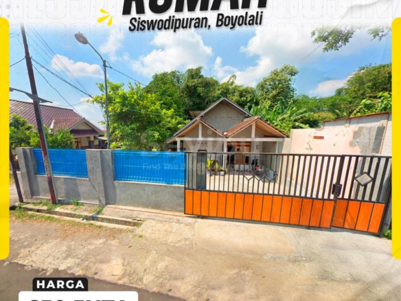 Rumah Murah Tanah Hadap Barat 3 KT 1 KM di siswodipuran boyolali